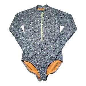 Crewcuts by J Crew Girls Rashguard UPF 50+ Floral Print Long Sleeve Size 14 NWT